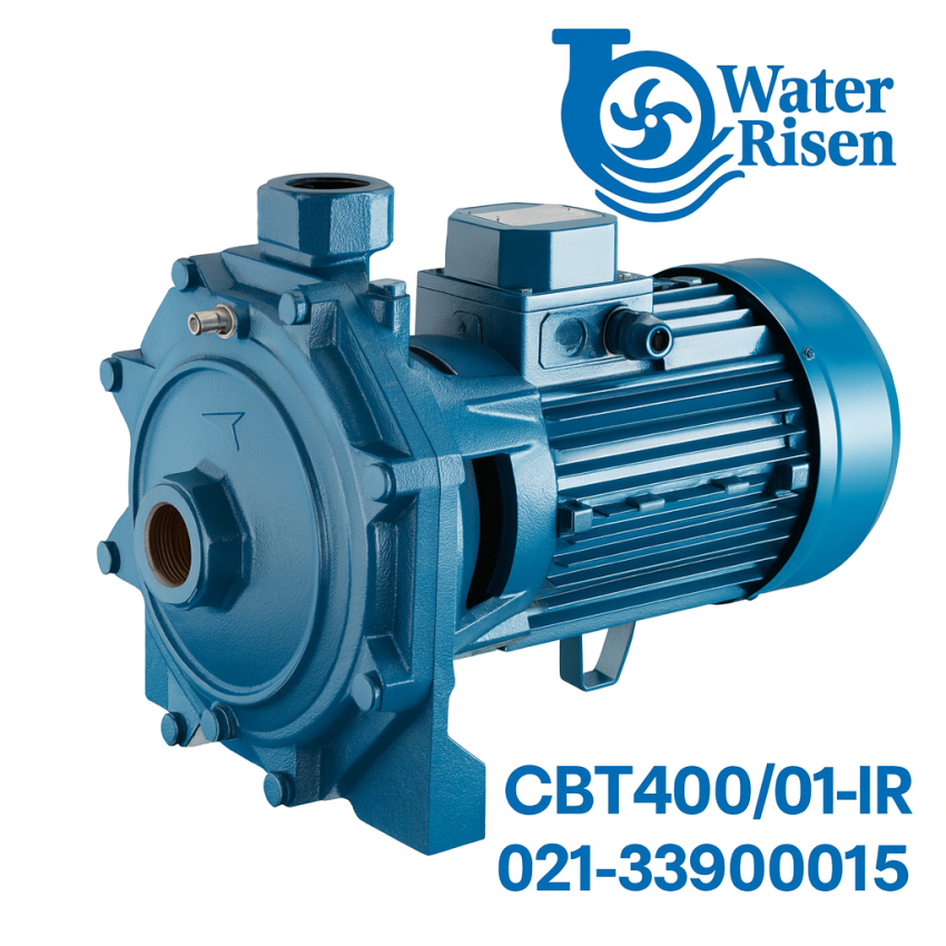 پمپ آب پنتاکس ۴ اسب دو پروانه بشقابی مدل CBT400/01-IR سهفاز | مونتاژ ایران | پروانه برنجی | مناسب مصارف کشاورزی و صنعتی