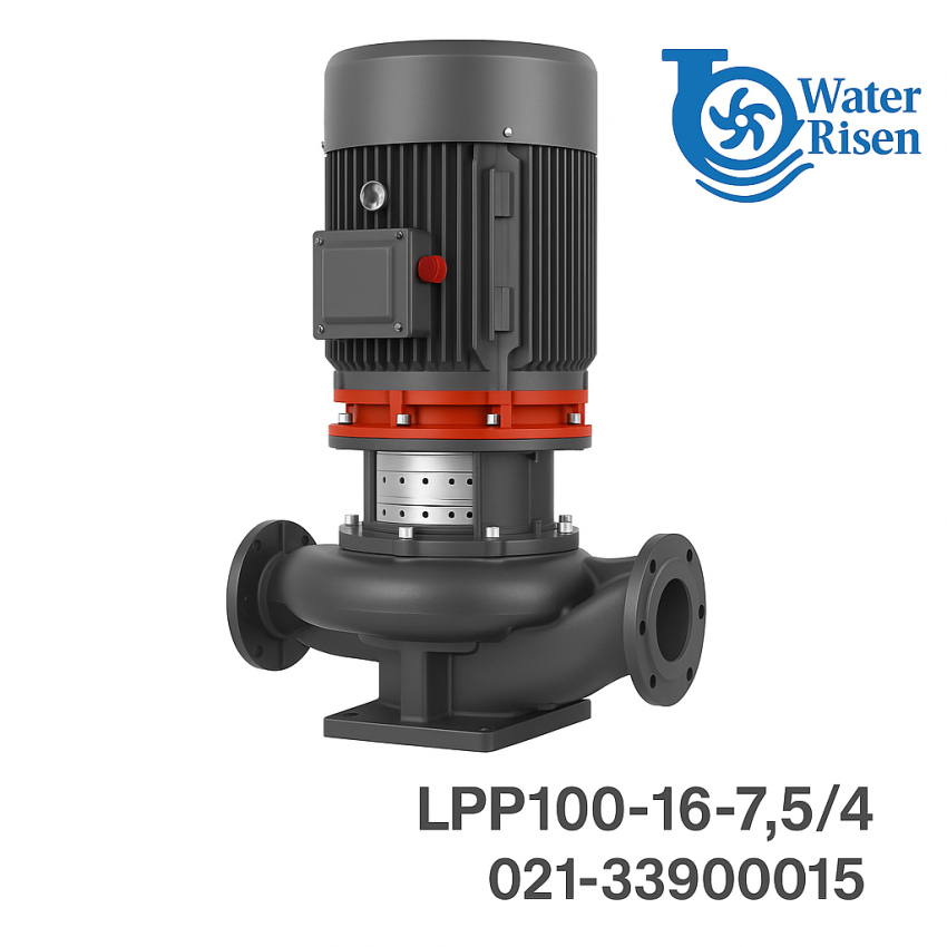 پمپ سیرکولاتور خطی لیو مدل LPP100-20-11/2 سهفاز | دهانه ۴ اینچ | توان ۱۵ اسب بخار | مناسب سیستمهای گرمایش، سرمایش و تهویه صنعتی