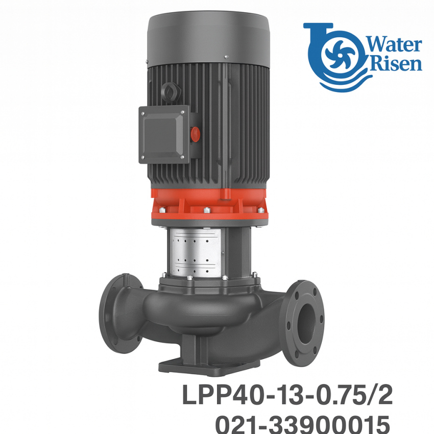پمپ سیرکولاتور خطی لیو مدل LPP40-13-0.75/2 سهفاز | دهانه ۱.۵ اینچ | توان ۱ اسب بخار | مناسب سیستمهای گرمایش و سرمایش صنعتی