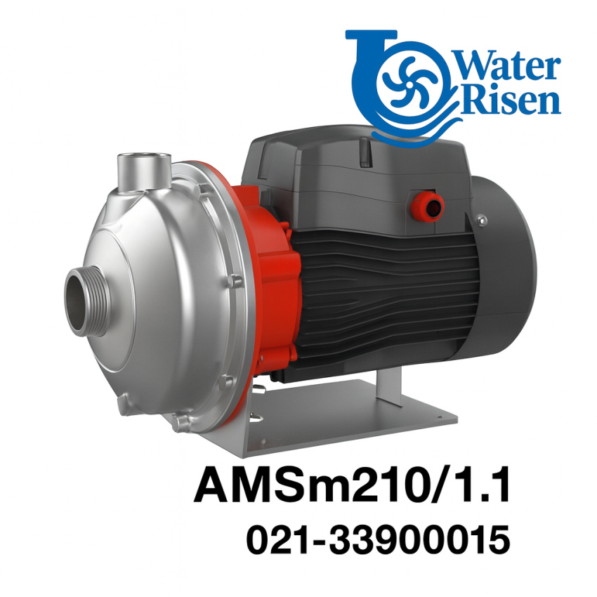 پمپ استیل 304 لیو مدل AMSm210/1.1 تکفاز (1.5 اسب بخار)