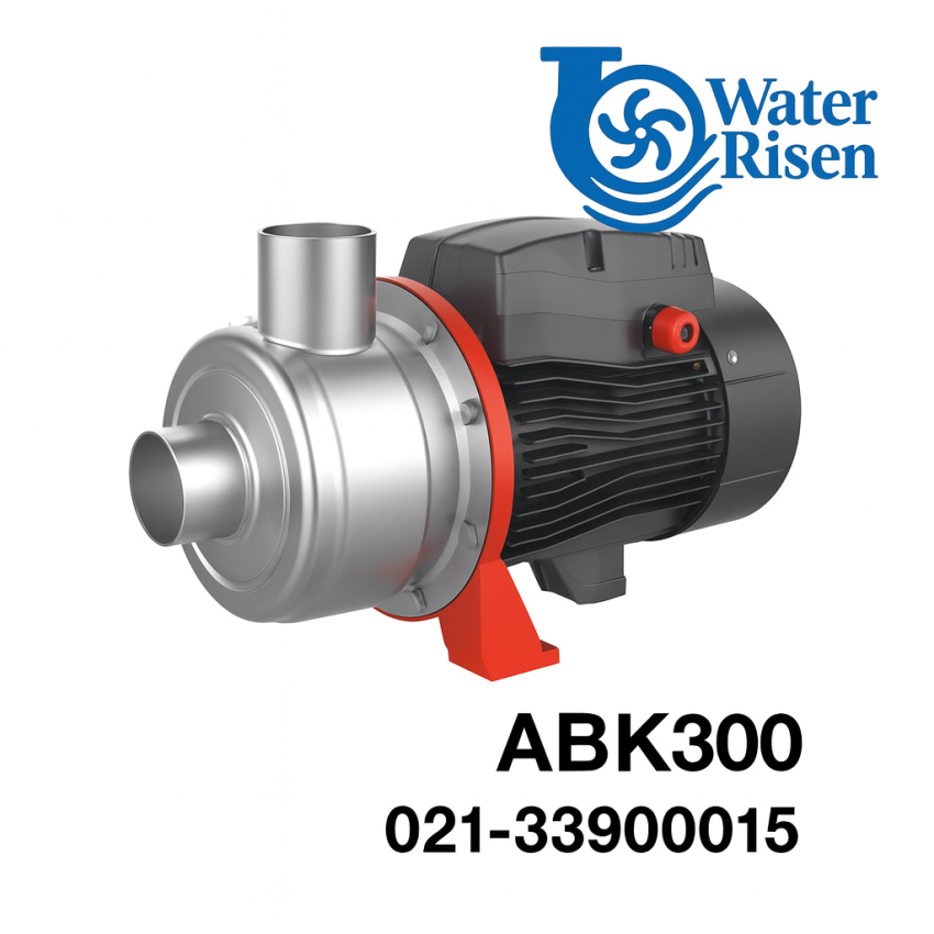 پمپ سانتریفیوژ استیل 304 پروانه نیمهباز مدل ABK300 سهفاز (3 اسب بخار)