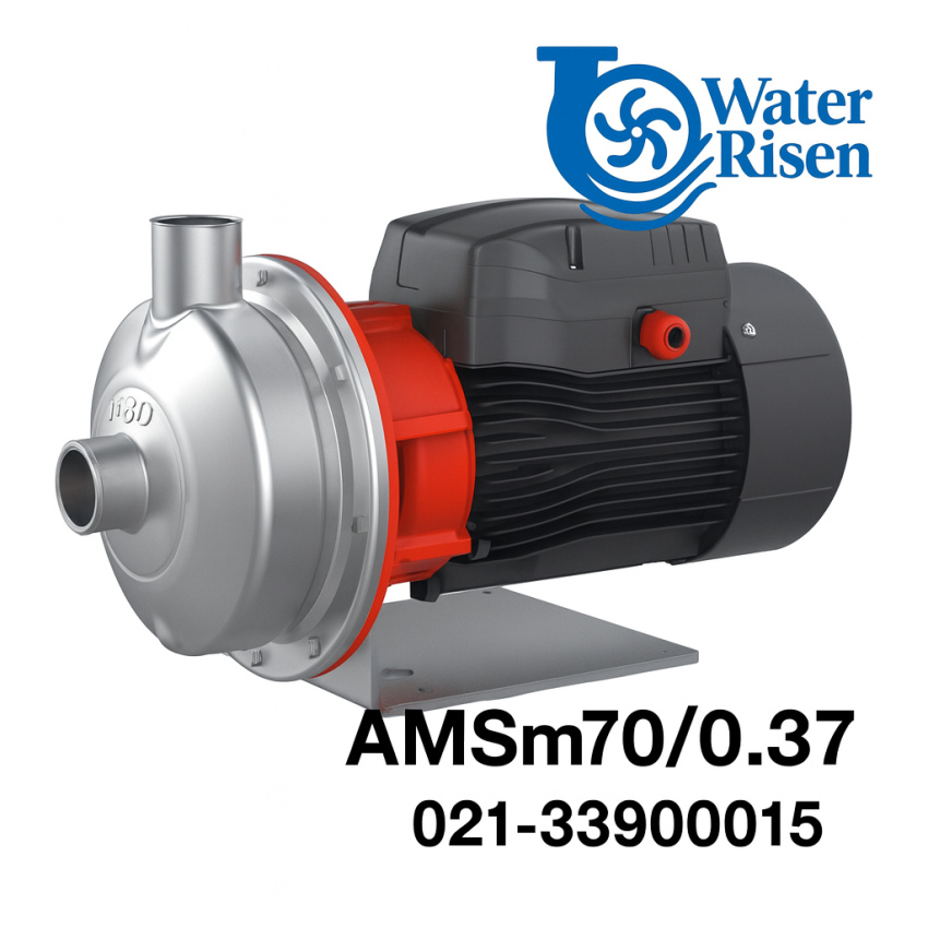 پمپ استیل 304 لیو مدل AMSm70/0.37 تکفاز (0.5 اسب بخار)