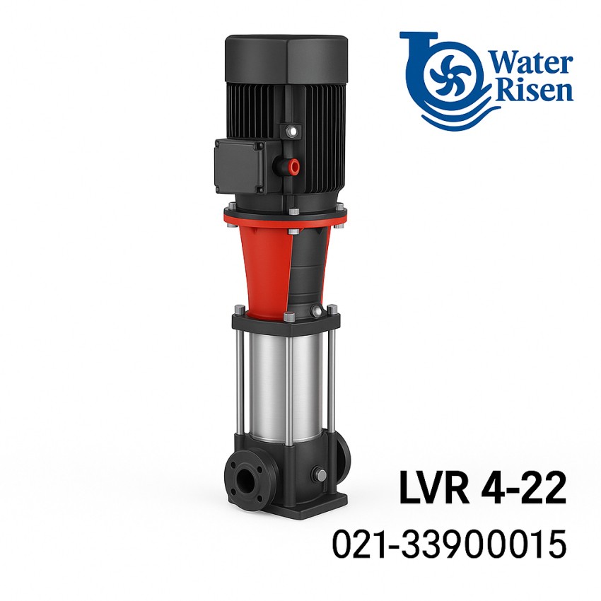 پمپ طبقاتی عمودی لیو مدل LVR 4-22 | توان ۳ اسب بخار | سهفاز | استیل 304 | فشار بالا | مناسب مصارف صنعتی، آبرسانی و بوسترپمپها