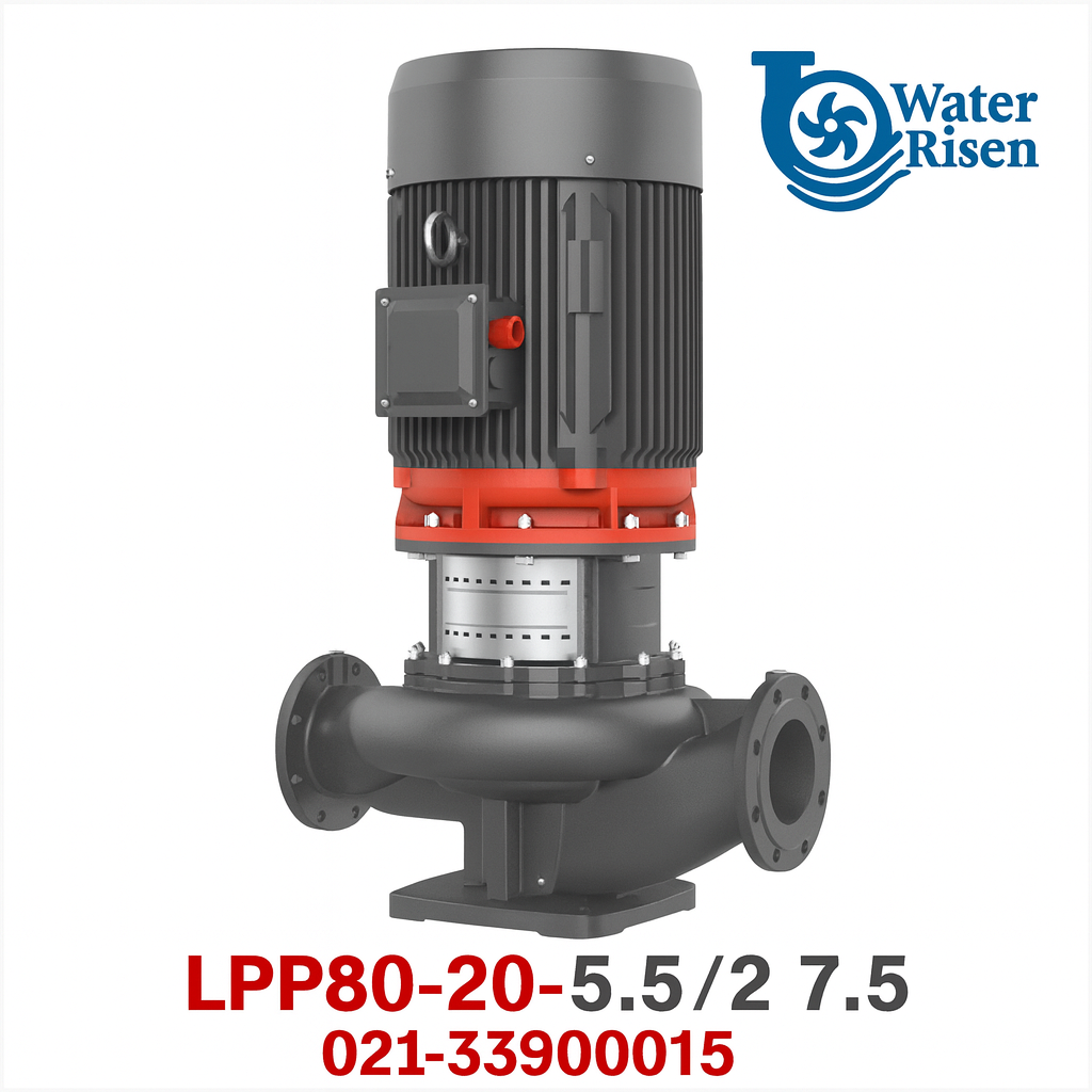 پمپ سیرکولاتور خطی 3 اینچ لیو مدل LPP80-20-5.5/2 سه‌فاز (7.5 اسب بخار)